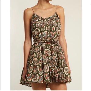 Rhode Dress Nala Braided Fit and Flare in Mushroom Print